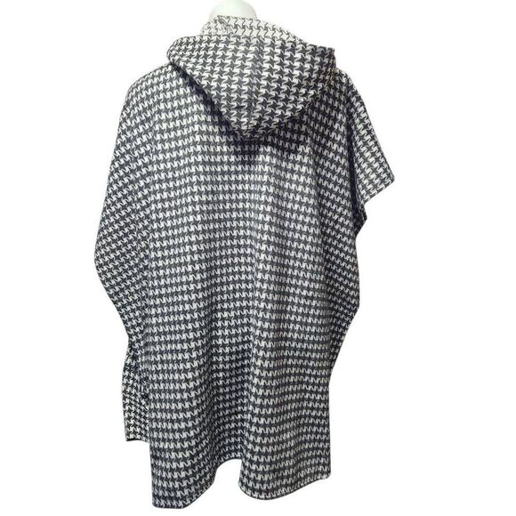 Hatch hooded knit wrap poncho houndstooth pockets one size maternity - Picture 5 of 7